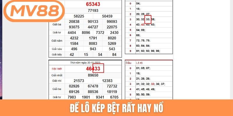 Đề lô kép bệt rất hay nổ