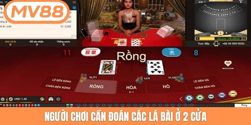 Người chơi cần đoán các lá bài ở 2 cửa